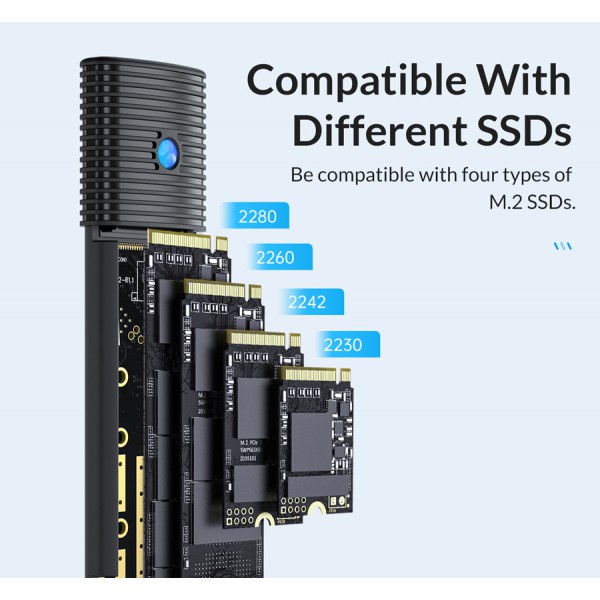 ORICO θήκη για Μ.2 SSD PWM2-PK-EP, 5Gbps, έως 4TB, ροζ ORICO θήκη για Μ.2 SSD PWM2-PK-EP, 5Gbps, έως 4TB, ροζ