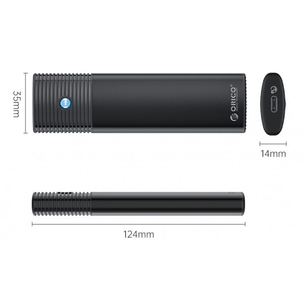 ORICO θήκη για Μ.2 & M.2 NVMe SSD PWDM2-G2, 10Gbps, έως 4TB, μαύρη ORICO θήκη για Μ.2 & M.2 NVMe SSD PWDM2-G2, 10Gbps, έως 4TB, μαύρη