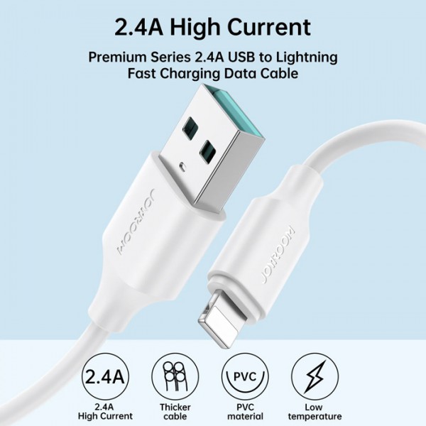 JOYROOM καλώδιο USB σε Lightning S-UL012A9, 2.4A, 1m, μαύρο