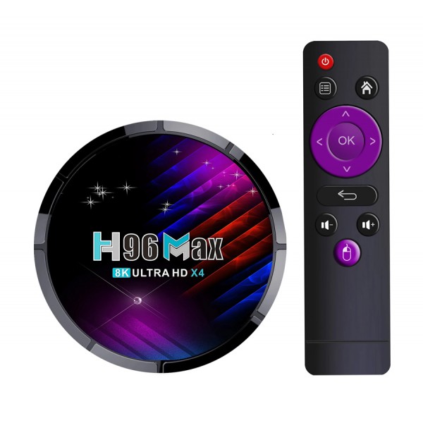 TV Box H96 Max X4, 8K, S905X4, 4/32GB, Wi-Fi 2.4/5GHz, Android 11 TV Box H96 Max X4, 8K, S905X4, 4/32GB, Wi-Fi 2.4/5GHz, Android 11
