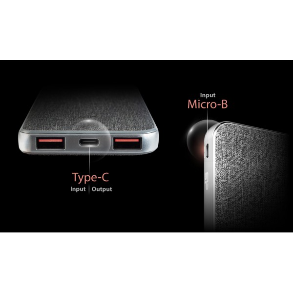 SILICON POWER power bank QP77, 10000mAh, 2x USB & USB-C, 18W, γκρι