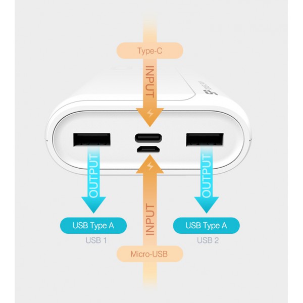 SILICON POWER power bank GS15, 20000mAh, 2x USB, 2.1A, μαύρο