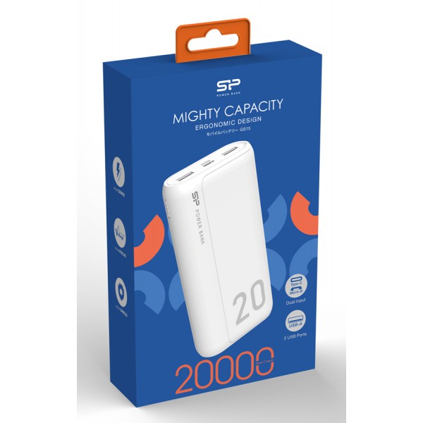 SILICON POWER power bank GS15, 20000mAh, 2x USB, 2.1A, λευκό