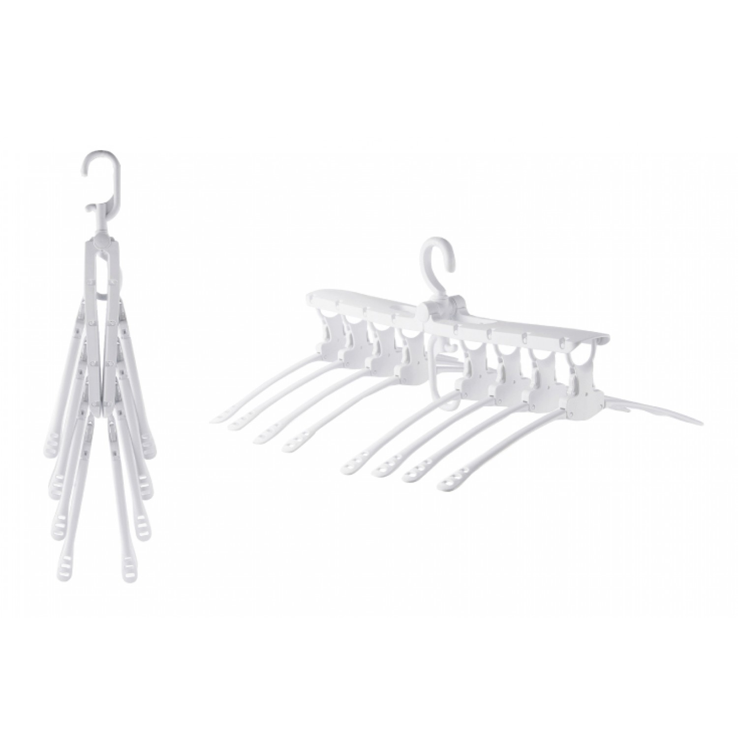 Κρεμάστρα ντουλάπας HUH-0107, 8 θέσεων, αναδιπλούμενη, λευκή Κρεμάστρα ντουλάπας HUH-0107, 8 θέσεων, αναδιπλούμενη, λευκή