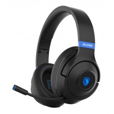 SADES gaming headset Whisper, wireless & wired, multiplatform, BT, μαύρο
