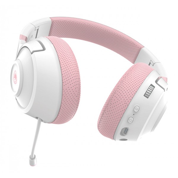 SADES gaming headset Whisper, wireless & wired, multiplatform, BT, ροζ