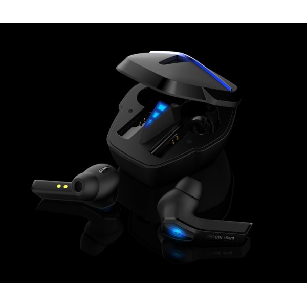 SADES gaming earphones Wings 100 Pro, θήκη φόρτισης True Wireless, μαύρα