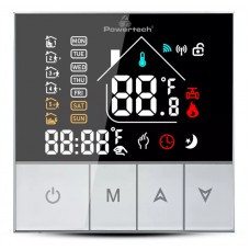 POWERTECH ψηφιακός θερμοστάτης χώρου PT-1051, πετρελαίου, Wi-Fi, μαύρος