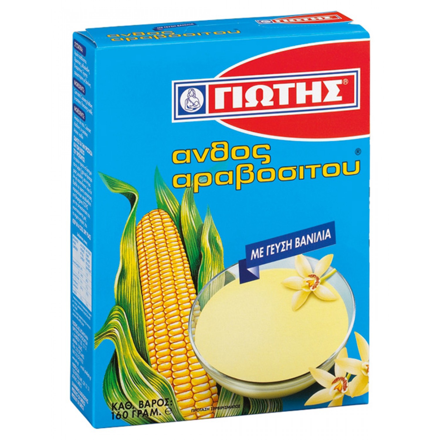 ΓΙΩΤΗΣ άνθος αραβοσίτου με γεύση βανίλια, 160g ΓΙΩΤΗΣ άνθος αραβοσίτου με γεύση βανίλια, 160g