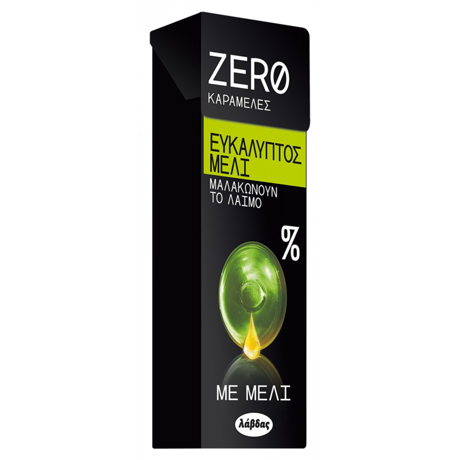 ΛΑΒΔΑΣ καραμέλες Zero ευκάλυπτος & μέλι, 0% ζάχαρη, 32g ΛΑΒΔΑΣ καραμέλες Zero ευκάλυπτος & μέλι, 0% ζάχαρη, 32g