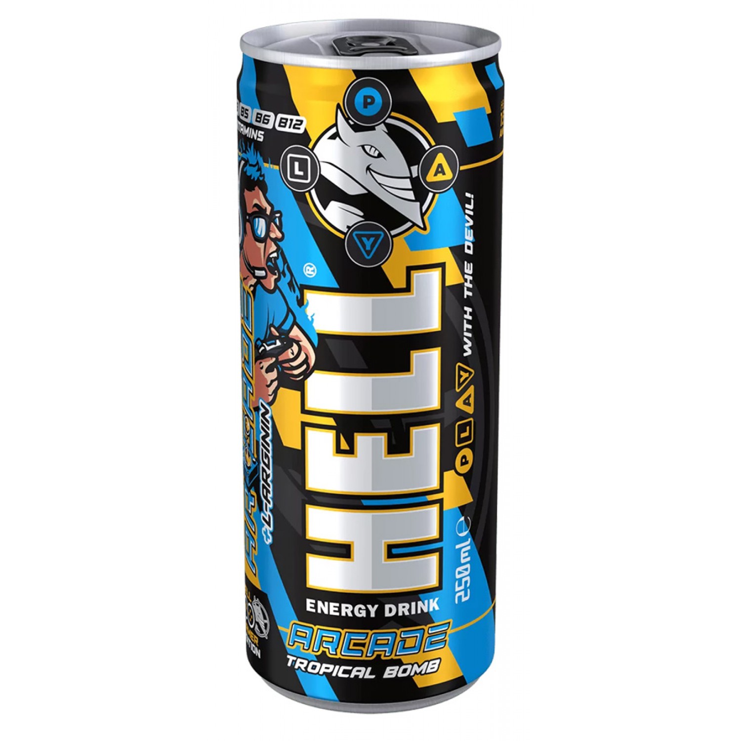 HELL ENERGY ενεργειακό ποτό Arcade Tropical Bomb, 250ml