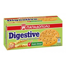 ΠΑΠΑΔΟΠΟΥΛΟΥ μπισκότα Digestive χωρίς ζάχαρη, 250g