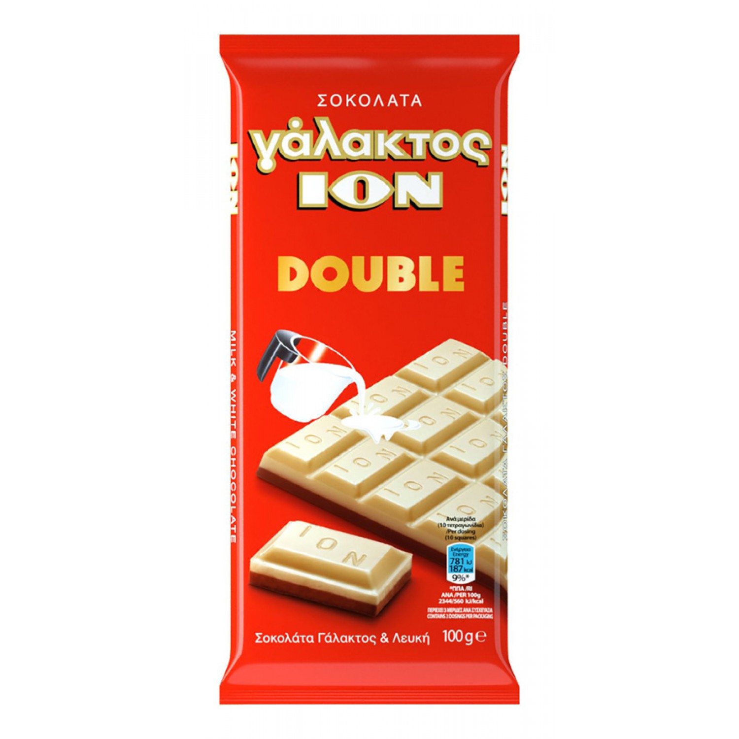 ΙΟΝ σοκολάτα γάλακτος double, 100g