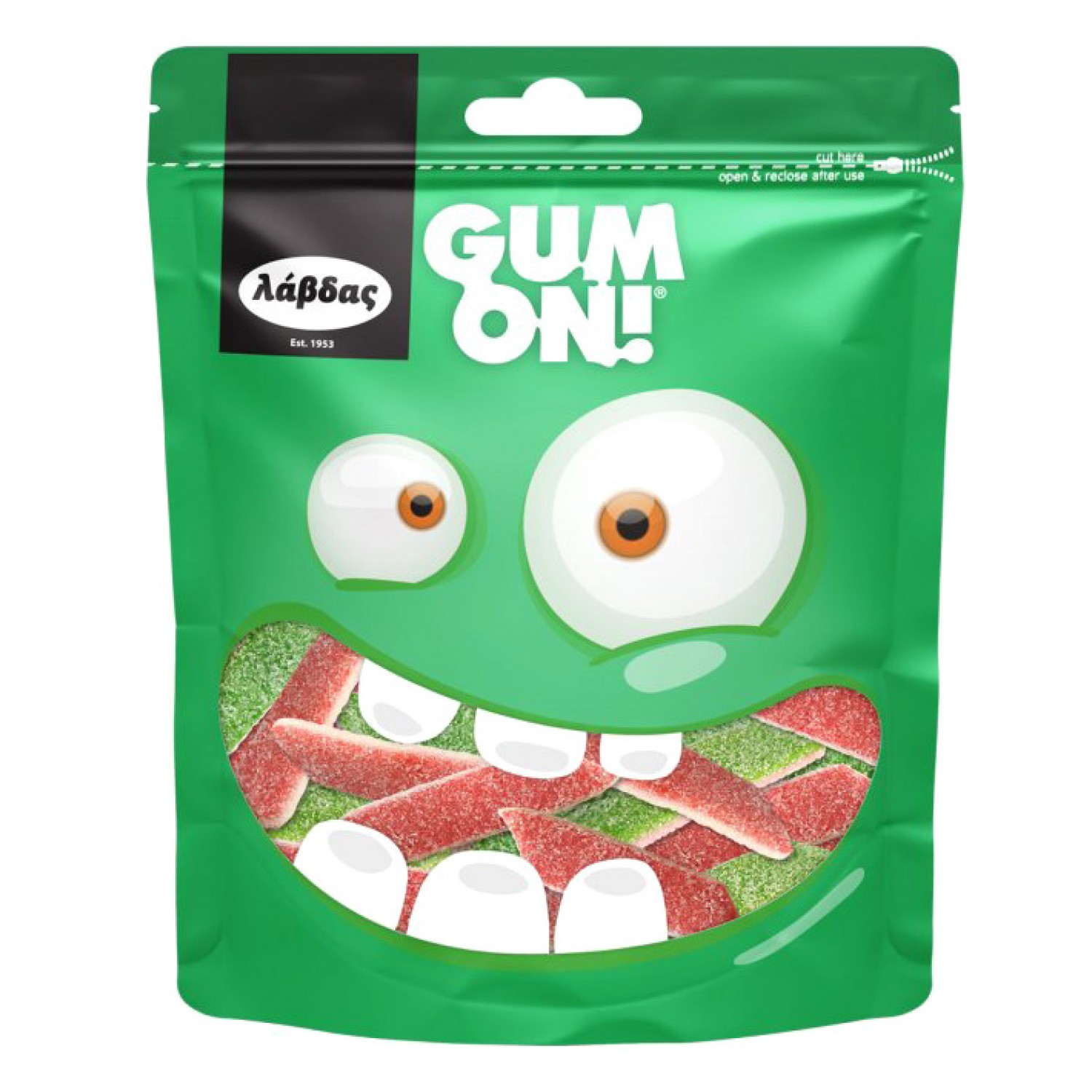 ΛΑΒΔΑΣ Ζελεδάκια Gum on sour belts rainbow, 70g ΛΑΒΔΑΣ Ζελεδάκια Gum on sour belts rainbow, 70g
