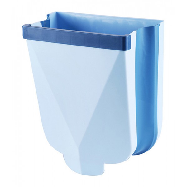 Πτυσσόμενος κάδος απορριμμάτων CLN-0048, 10lt, 25x30cm, μπλε