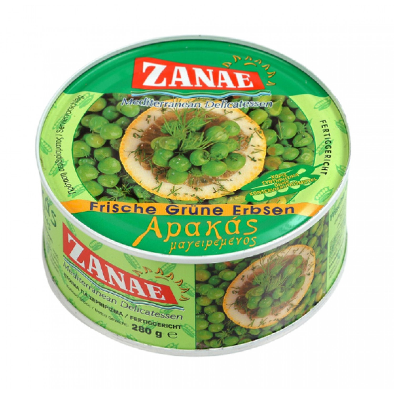 ZANAE κονσέρβα αρακάς μαγειρεμένος, 280g