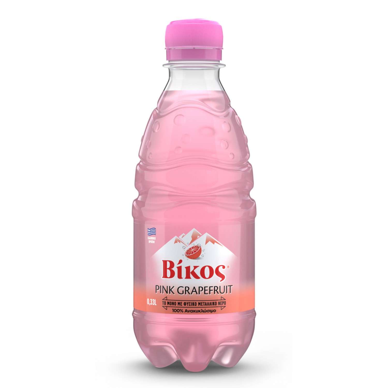 ΒΙΚΟΣ αναψυκτικό pink grapefruit με ανθρακικό, 0.33L