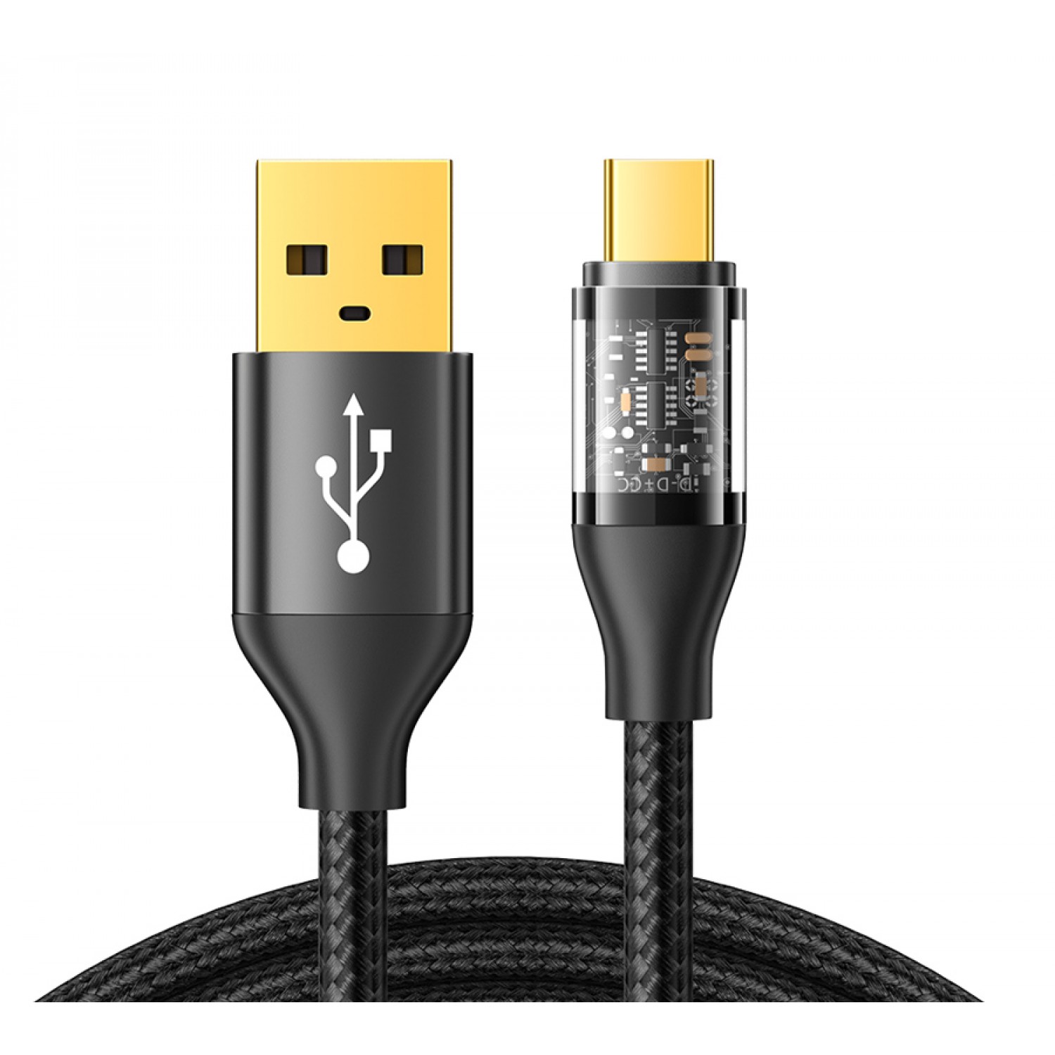 JOYROOM καλώδιο USB σε USB-C S-UC027A12, 3A, 1.2m, μαύρο JOYROOM καλώδιο USB σε USB-C S-UC027A12, 3A, 1.2m, μαύρο