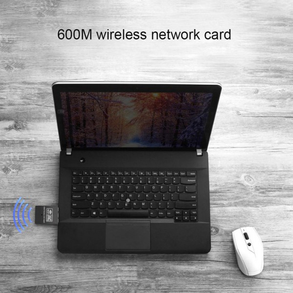 POWERTECH ασύρματος USB αντάπτορας PT-1041, AC600 600Mbps, 2.4/5GHz WiFi