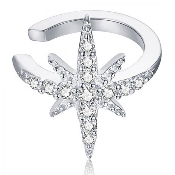 BAMOER σκουλαρίκι cuff SCE999-A με κυβική ζιρκόνια, ασήμι 925, ασημί BAMOER σκουλαρίκι cuff SCE999-A με κυβική ζιρκόνια, ασήμι 925, ασημί