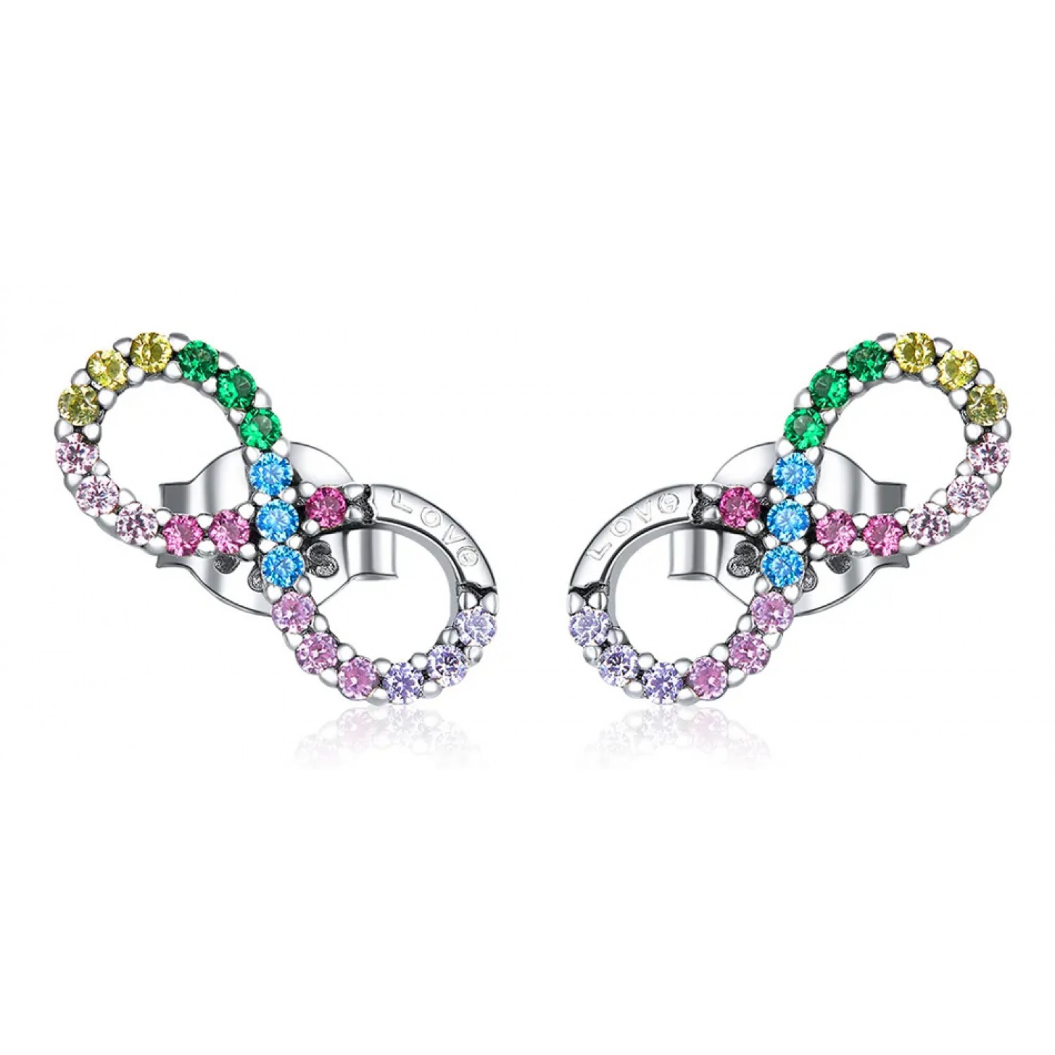 BAMOER σκουλαρίκια καρφωτά SCE893, κυβική ζιρκόνια, ασήμι 925, ασημί BAMOER σκουλαρίκια καρφωτά SCE893, κυβική ζιρκόνια, ασήμι 925, ασημί