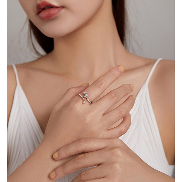 BAMOER δαχτυλίδι SCR730, κυβική ζιρκόνια, ανοιγόμενο, ασήμι 925, ασημί BAMOER δαχτυλίδι SCR730, κυβική ζιρκόνια, ανοιγόμενο, ασήμι 925, ασημί