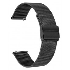 Λουράκι ρολογιού BAND-012-BK, 20mm, μεταλλικό, μαύρο