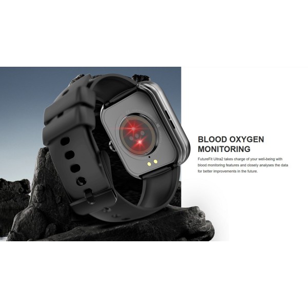 HIFUTURE smartwatch FutureFit Ultra 2, 1.85", IP68, heart rate, μπλε