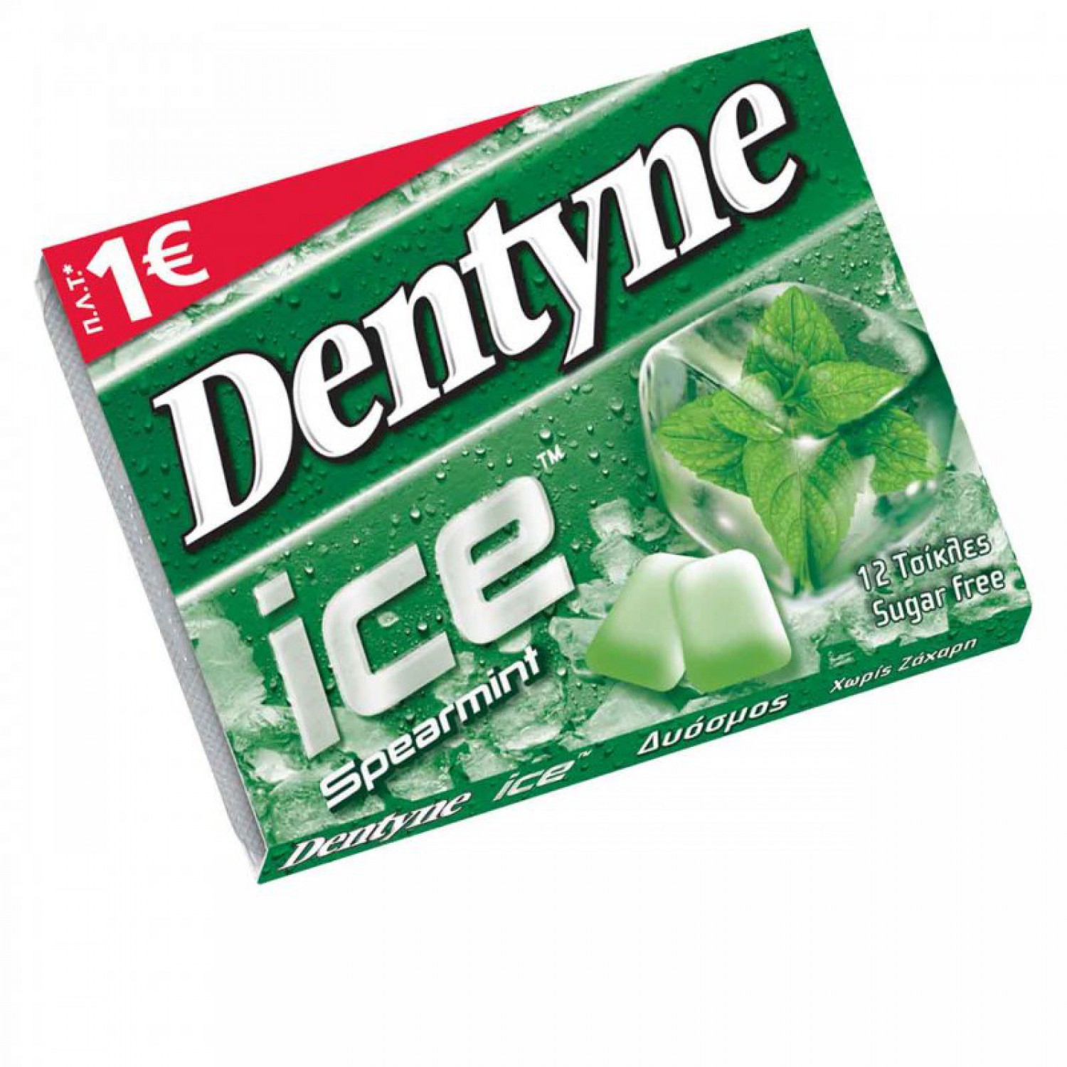 DENTYNE τσίχλες ice δυόσμος, χωρίς ζάχαρη, 12τμχ, 16.8g