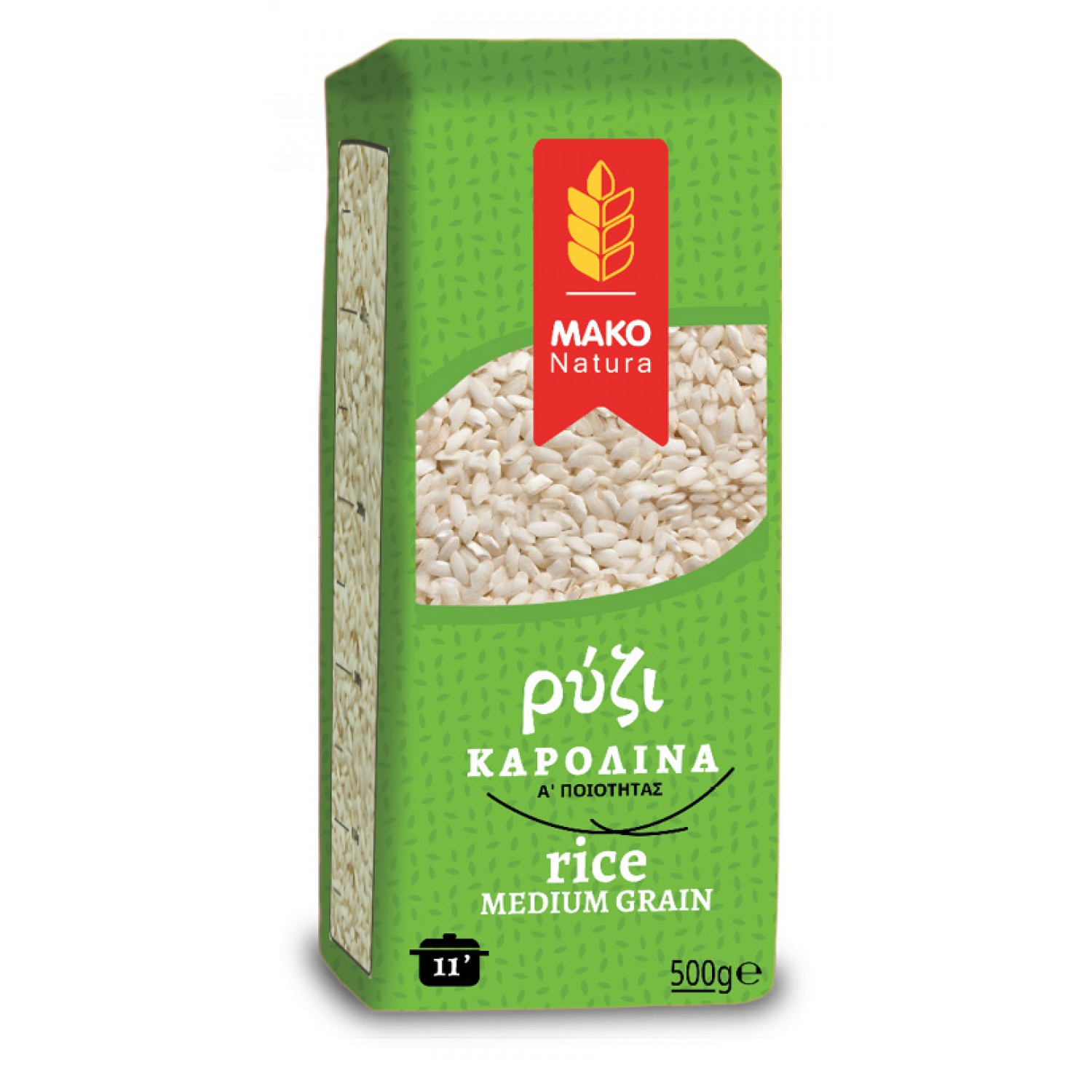 MAKO NATURA ρύζι καρολίνα, 500g MAKO NATURA ρύζι καρολίνα, 500g