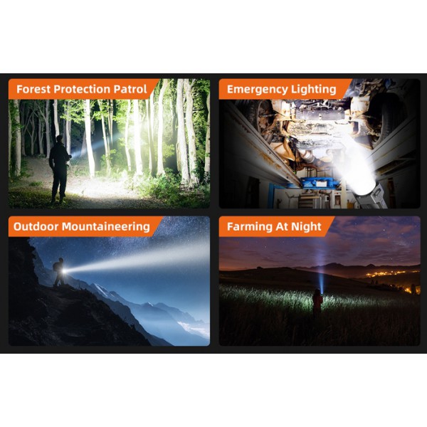 SUPFIRE φακός εργασίας M17 με χειρολαβή, 5W, 230lm, 2400mAh, έως 350m