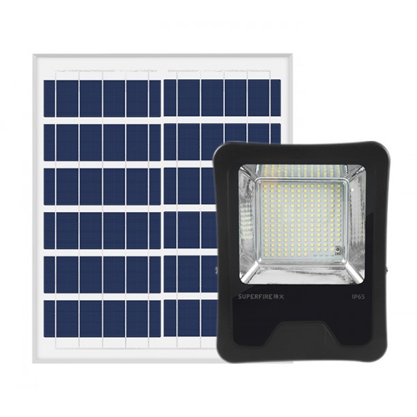 SUPFIRE LED ηλιακός προβολέας FF1-B με χειριστήριο, 41W, 7000K, IP65 SUPFIRE LED ηλιακός προβολέας FF1-B με χειριστήριο, 41W, 7000K, IP65