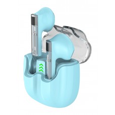 CELEBRAT earphones με θήκη φόρτισης TWS-W27, True Wireless, μπλε