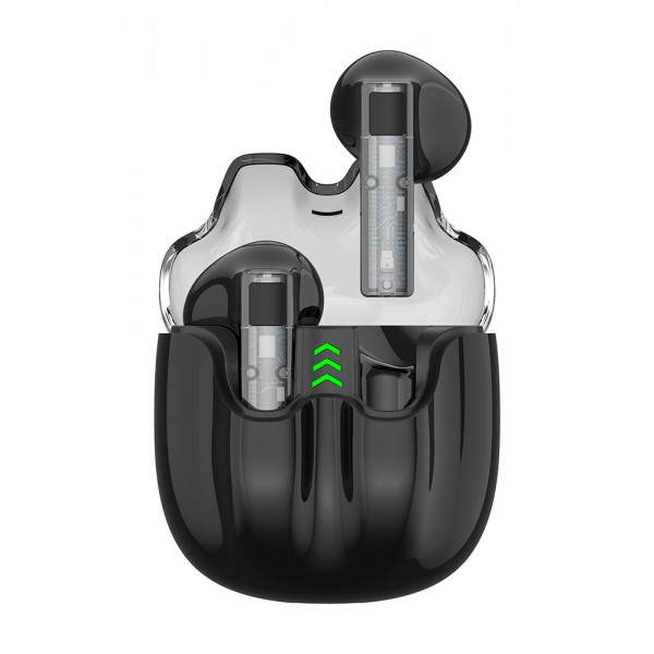 CELEBRAT earphones με θήκη φόρτισης TWS-W27, True Wireless, μαύρα