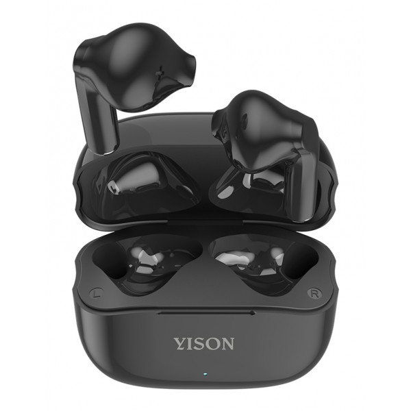 YISON earphones με θήκη φόρτισης TWS-T6, True Wireless, μαύρα YISON earphones με θήκη φόρτισης TWS-T6, True Wireless, μαύρα