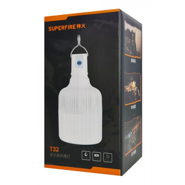 SUPFIRE φορητό φωτιστικό T32, 4.5W, 300lm, Φ77mm, 1500mAh