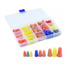 Σετ σύνδεσμοι καλωδίου twist-on TOOL-0087, διάφορα χρώματα/μεγέθη, 87τμχ