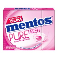 MENTOS τσίχλες pure fresh με γεύση κεράσι-μέντα, χωρίς ζάχαρη, 20τμχ