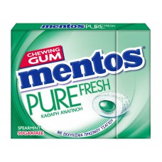 MENTOS τσίχλες pure fresh με γεύση δυόσμο, χωρίς ζάχαρη, 20τμχ
