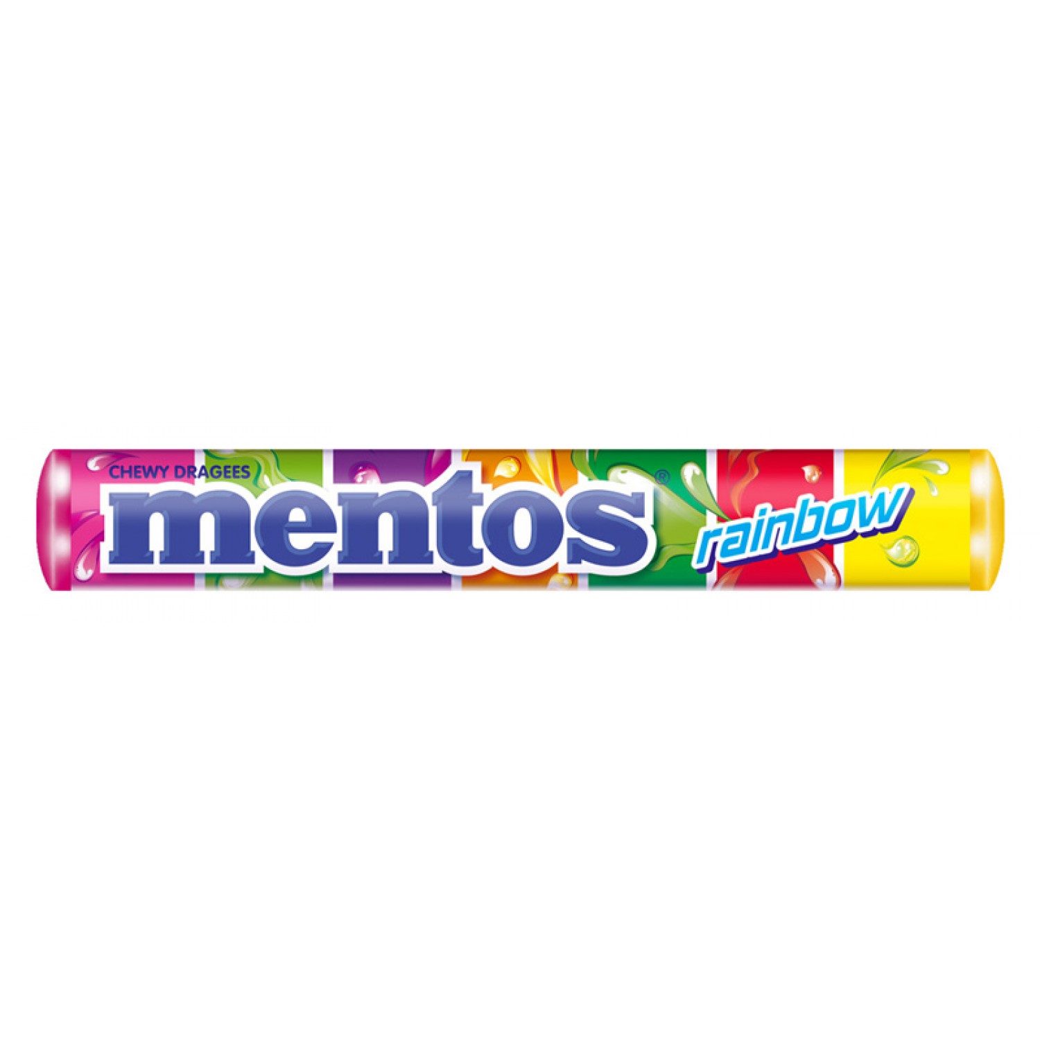 MENTOS τσιχλοκαραμέλες chewy dragees rainbow με γεύση φρούτων, 38g