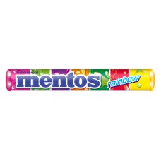 MENTOS τσιχλοκαραμέλες chewy dragees rainbow με γεύση φρούτων, 38g