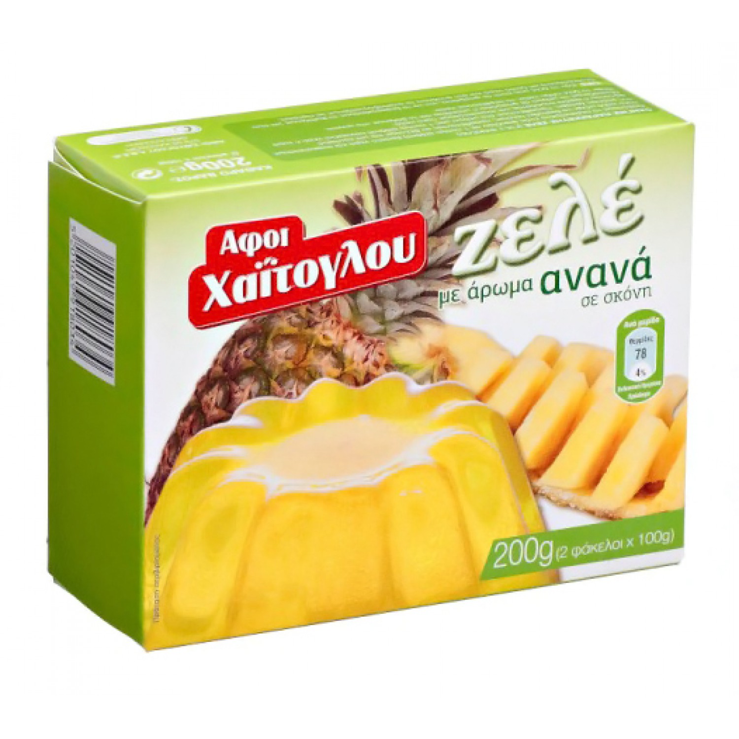 ΑΦΟΙ ΧΑΙΤΟΓΛΟΥ ζελέ με άρωμα ανανά σε σκόνη, 2x 100g