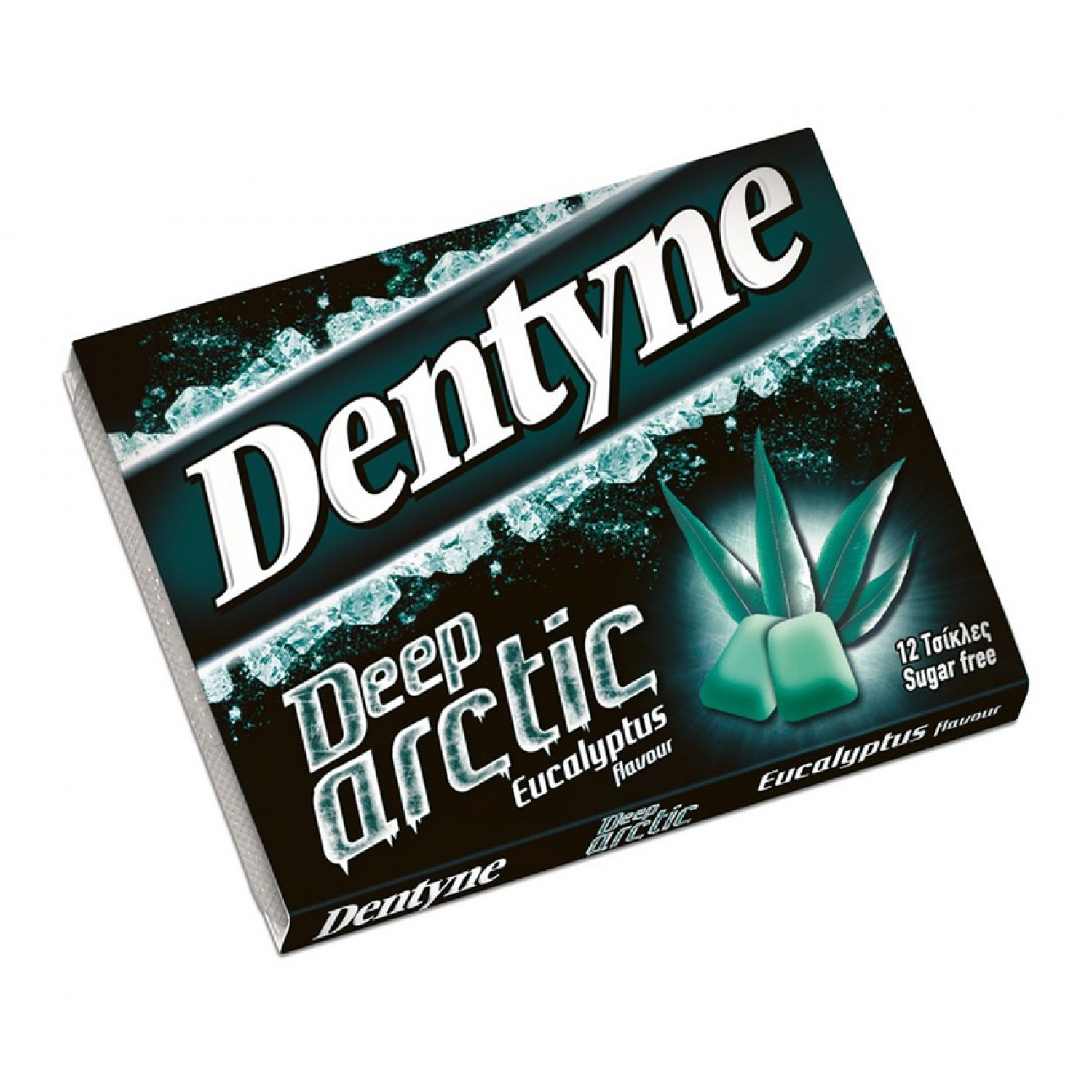 DENTYNE τσίχλες deep arctic ευκάλυπτος, χωρίς ζάχαρη, 12τμχ, 16.8g