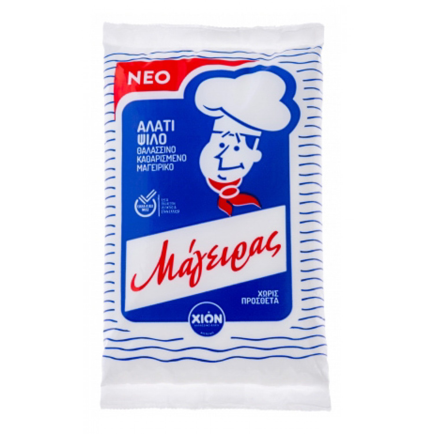 ΧΙΩΝ αλάτι ψιλό θαλασσινό Ακτή Μάγειρας, 500gr