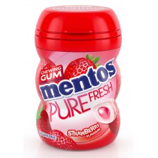 MENTOS τσίχλες pure fresh με γεύση φράουλα, χωρίς ζάχαρη, 18g