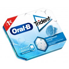TRIDENT τσίχλες Oral-B με γεύση μέντα, χωρίς ζάχαρη, 10τμχ