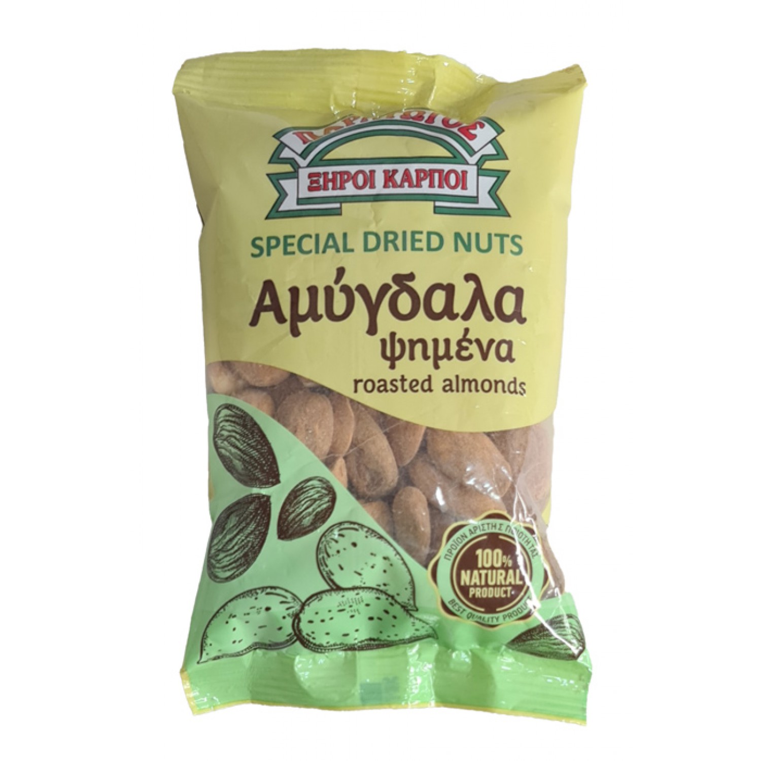 Παραγωγός ξηροί καρποί αμύγδαλα ψημένα, 100g