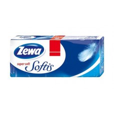 ZEWA χαρτομάντιλα super-soft softis, 4 φύλλων, 10 χαρτομάντιλα