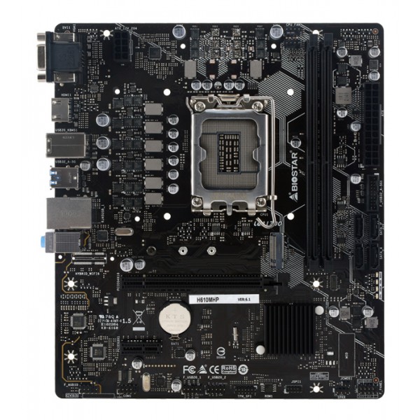 BIOSTAR μητρική H610MHP, 2x DDR4, s1700, USB 3.2, uATX, GbE, Ver. 6.1 BIOSTAR μητρική H610MHP, 2x DDR4, s1700, USB 3.2, uATX, GbE, Ver. 6.1