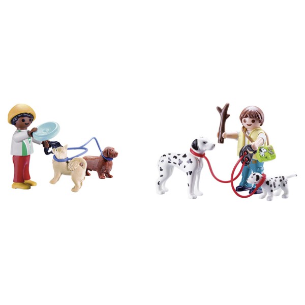 PLAYMOBIL βαλιτσάκι City Life βόλτα με σκυλάκια 70530, 17τμχ